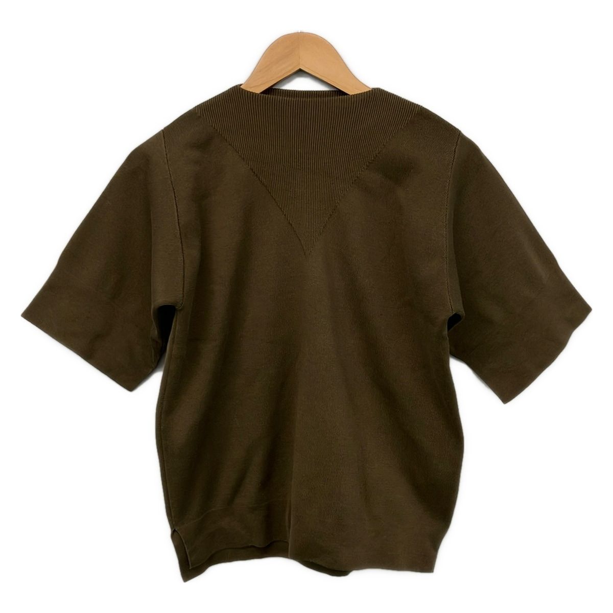 HYKE(ハイク) 半袖セーター サイズ2 M メンズ美品 - カーキ ハイネック/コットンセーター