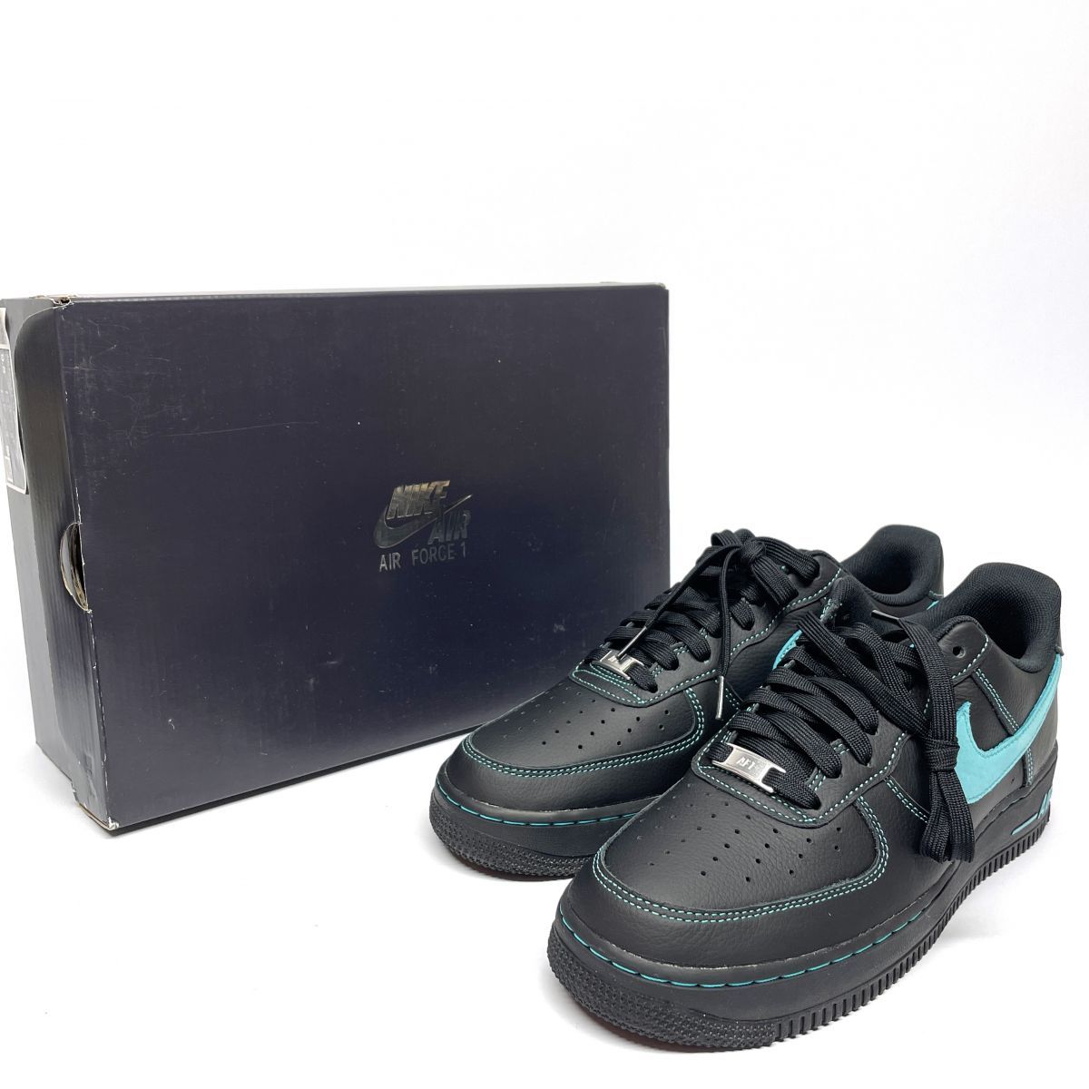 未使用】 Nike ナイキ Air Force 1 Low Black Tiffany 27.5cm HQ2037 