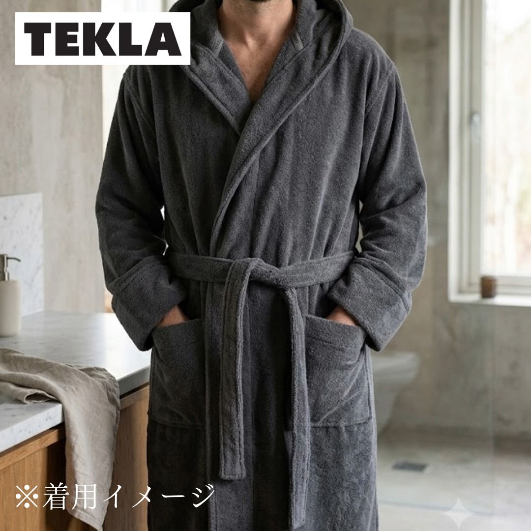 TEKLA テクラ バスローブ パジャマ Lサイズ HOOD BATHROBES SOLID BT-AB