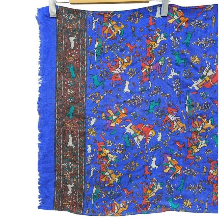 Drake's ドレイクス Antique Moghul Oversized Scarf ハンティング
