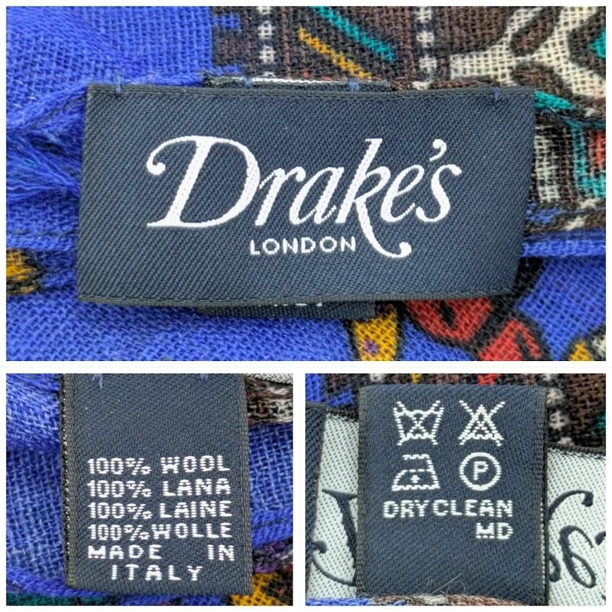 Drake's ドレイクス Antique Moghul Oversized Scarf ハンティング