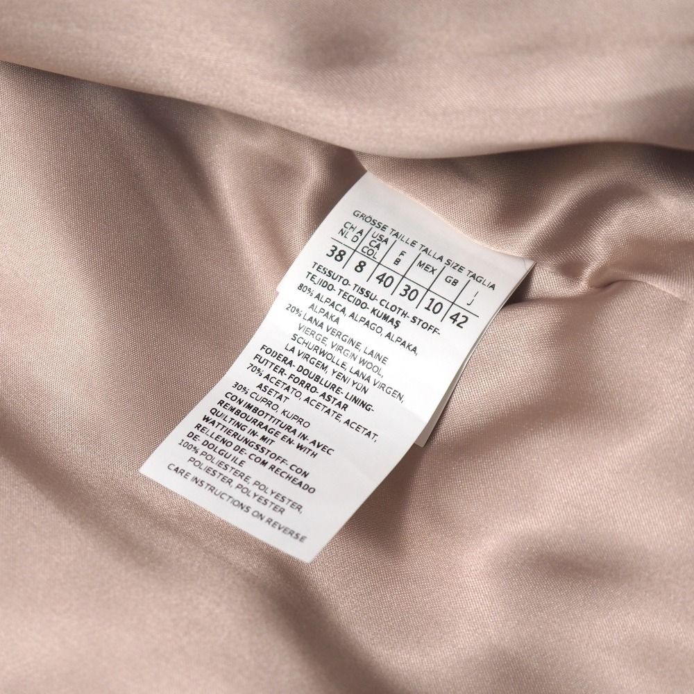 4XL相当✨MaxMara アルパカウール シャギーハーフコート 白タグ 黒48 MAX MARA マックスマーラ コート サイズ42 白タグ アルパカ×ウール