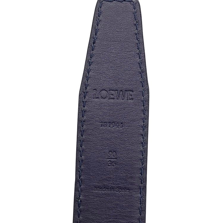 LOEWE ロエベ リバーシブルアナグラムベルト ブラック×ネイビー 36/90