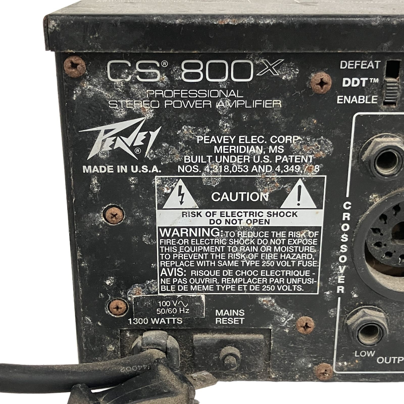PEAVEY ピーヴィー CS800X professional STEREO POWER AMPLIFIER