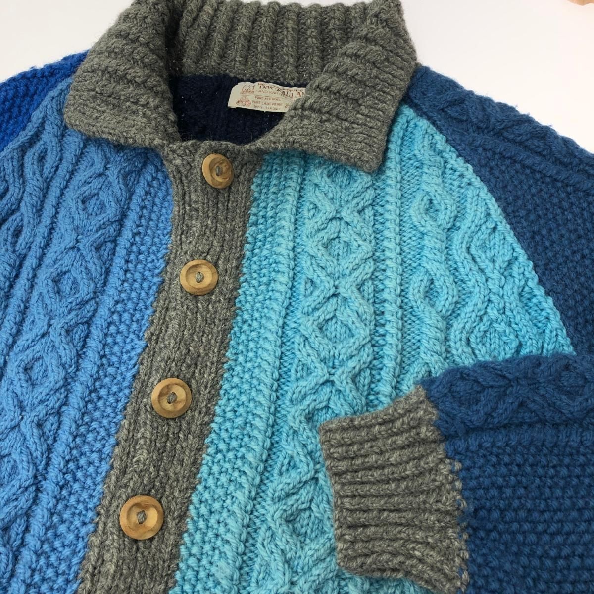 INVERALLAN インバーアラン アランニットカーディガン ウール グレー