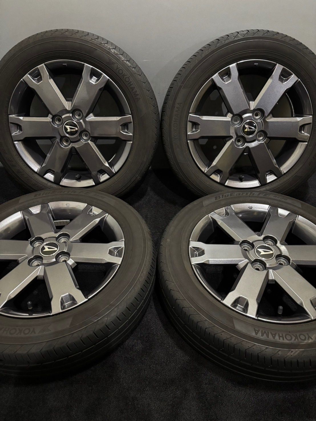 ★165/65R15 YOKOHAMA/BluEarth-FE AE30 23年製 ダイハツ タフト Gターボ 純正 15インチ 4.5J +45 100 4H 夏タイヤ 4本 (南5-M532)