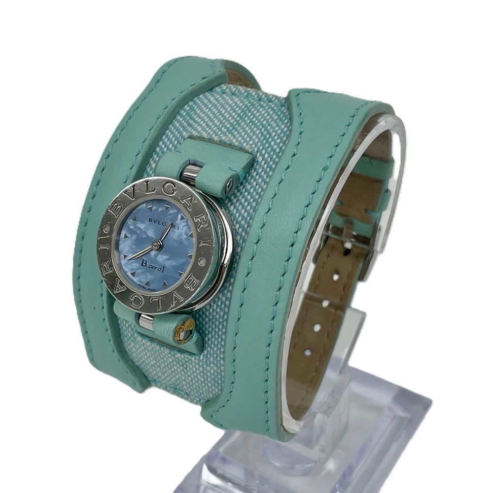 ブルガリ BVLGARI B.zero1 ビーゼロワン マンシェット 腕時計 ブルーシェル