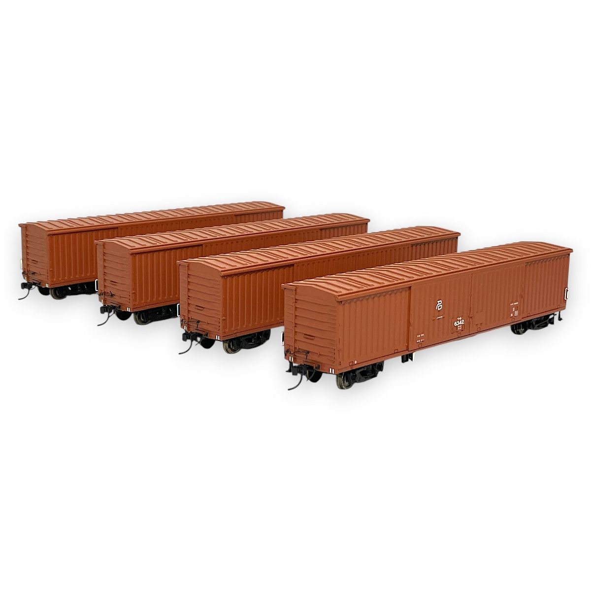 天賞堂 58002 ワキ5000形 有蓋車 TR216A 台車 2軸貨車 4両セット HOゲージ 鉄道模型 中古 N11357812