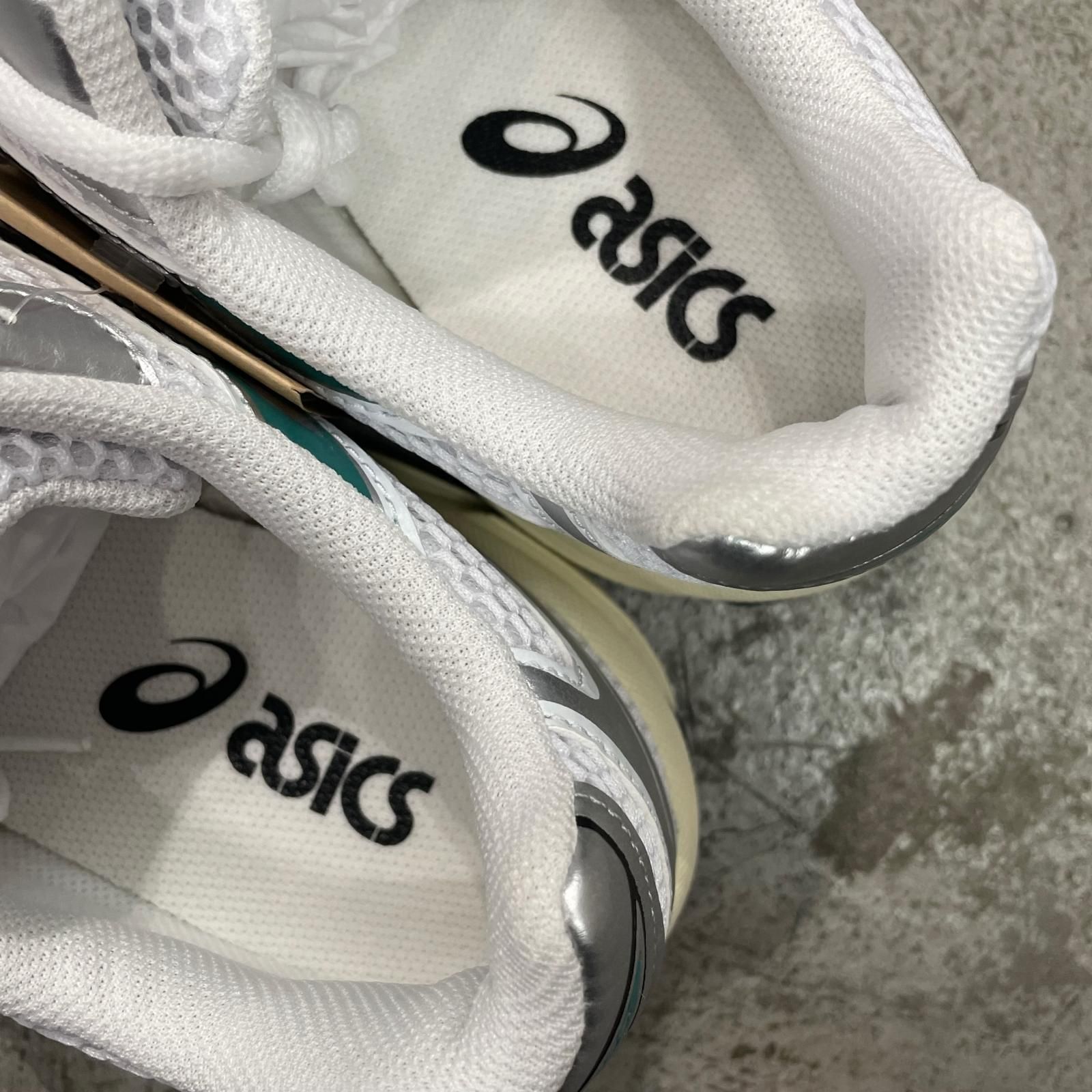 参考上代14300円 未使用 asics GEL-1130 WHITE/RAINY LAKE ゲル