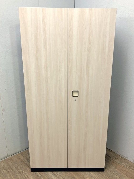 【中古品】オカムラ レクトラインシリーズ 両開き書庫 4B317F ZJ31 ナチュラル