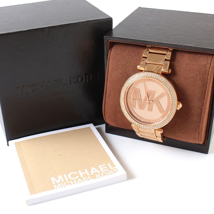 AOA26115 MICHAEL KORS マイケルコース 腕時計 MKロゴ 稼動品 MK5865 パーカーウォッチ ローズゴールド アナログ ステンレス