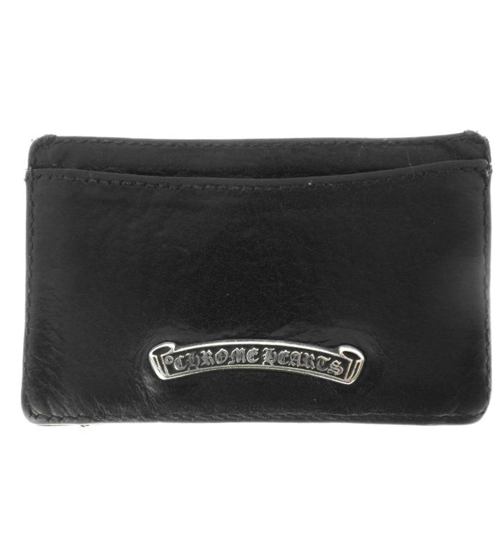 クロムハーツ CHROME HEARTS 【 JOTTER 】 ジョッター スクロール ラベル レザー カード ケース n11298