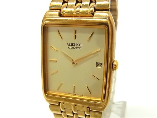 メンズ 良品 SEIKO PRESAGE クォーツ デイト メンズ 稼動品 新品電池