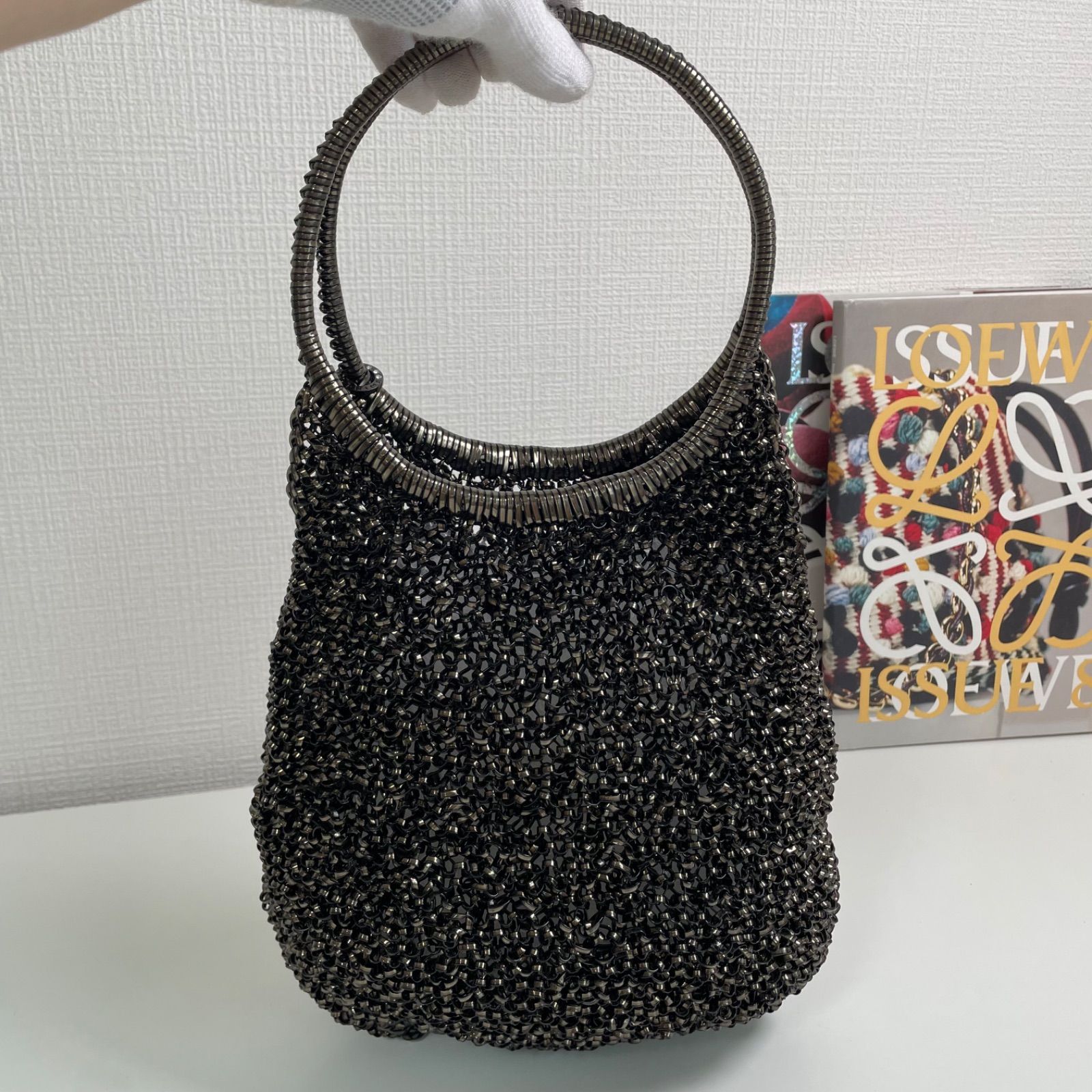 ANTEPRIMA ワイヤーバッグ ハンドバッグ ブラック - メルカリ