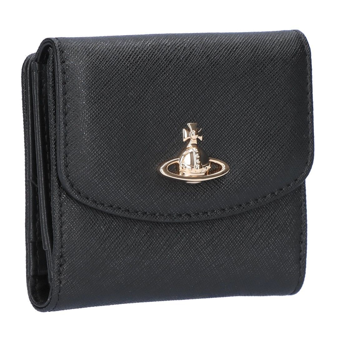 ヴィヴィアンウエストウッド VIVIENNE WESTWOOD 折財布 二つ折り財布 51150003 L001N N403 BLACK コンパクトウォレット 【お取り寄せ】
