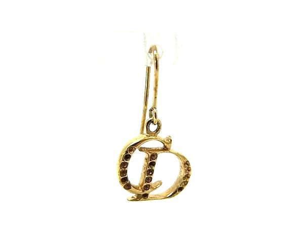 Christian Dior ピアス(片耳用) ゴールド ループ型 片耳用ピアス ChristianDior クリスチャンディオール 片耳のみ フック式 ピアス