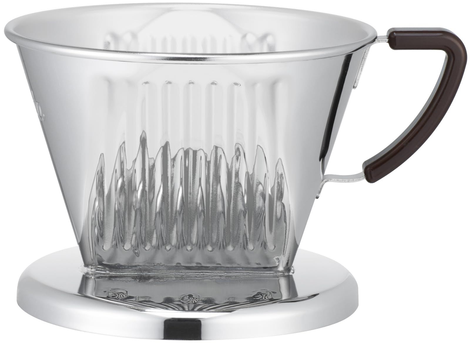 カリタ Kalita ステンレス製 でお湯が冷めにくい コーヒー ドリッパー 2~4人用 SS102 日本製 ドリップ 器具 二人用 四人用 2杯用 4杯用 おしゃれ キャンプ アウトドア 喫茶店 アンティ [ステンレス製] [単品] [SS102ドリッパー]