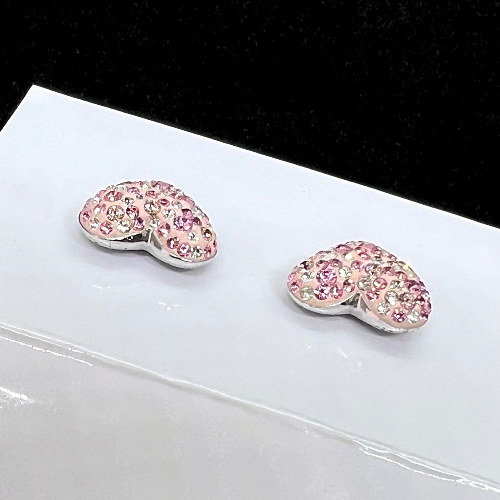 美品☆ SWAROVSKI スワロフスキー ピアス ハート クリスタル パヴェ