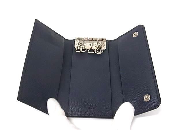 □美品□ PRADA プラダ 2M0223 サフィアーノレザー 6連 キーケース 鍵