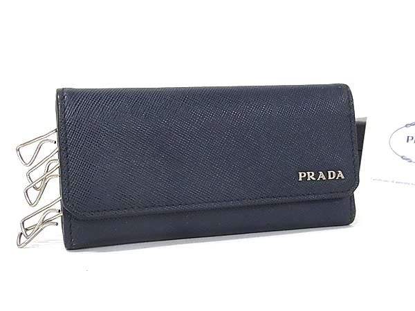 □美品□ PRADA プラダ 2M0223 サフィアーノレザー 6連 キーケース 鍵