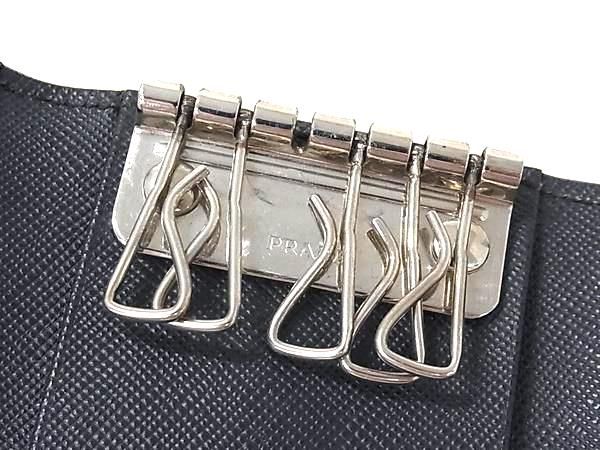 □美品□ PRADA プラダ 2M0223 サフィアーノレザー 6連 キーケース 鍵