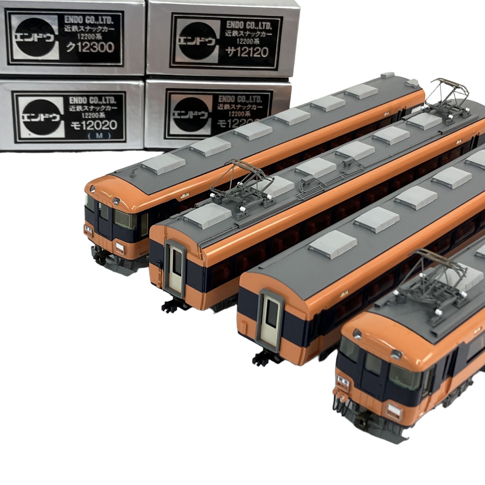 エンドウ 近鉄 12200系 スナックカー 4両セット HOゲージ 鉄道模型 中古 N11354998