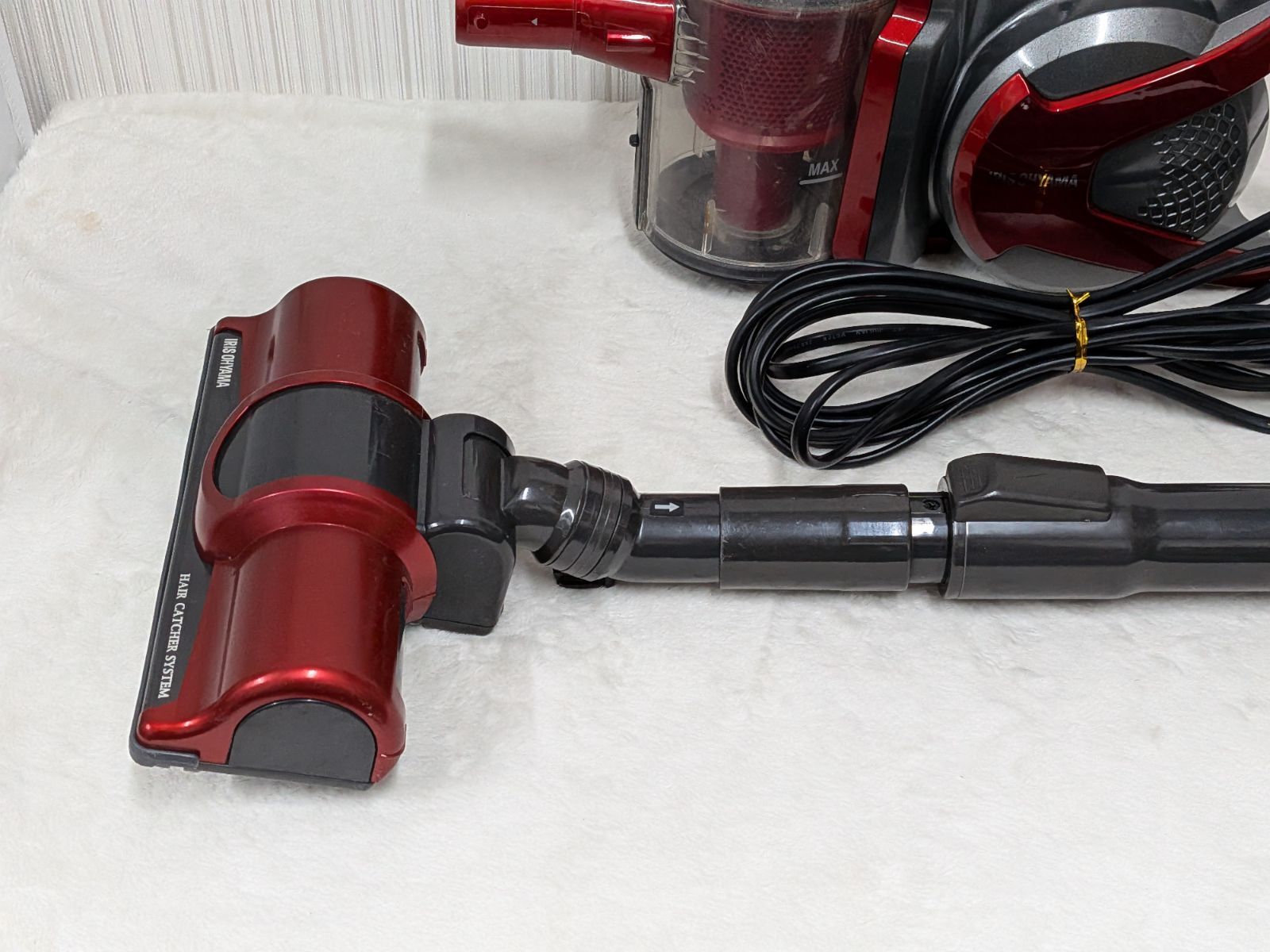 動作確認済】アイリスオーヤマ サイクロン 掃除機 IC-S55KF-R レッド