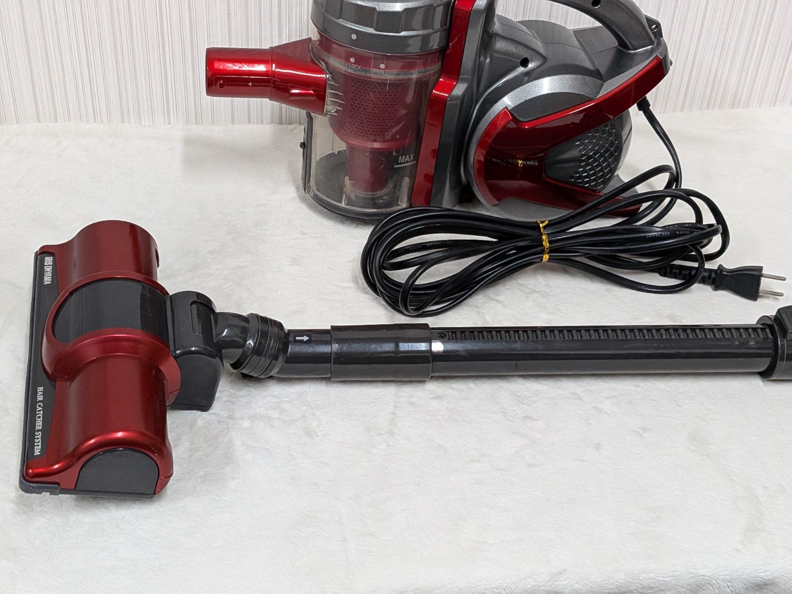 動作確認済】アイリスオーヤマ サイクロン 掃除機 IC-S55KF-R レッド