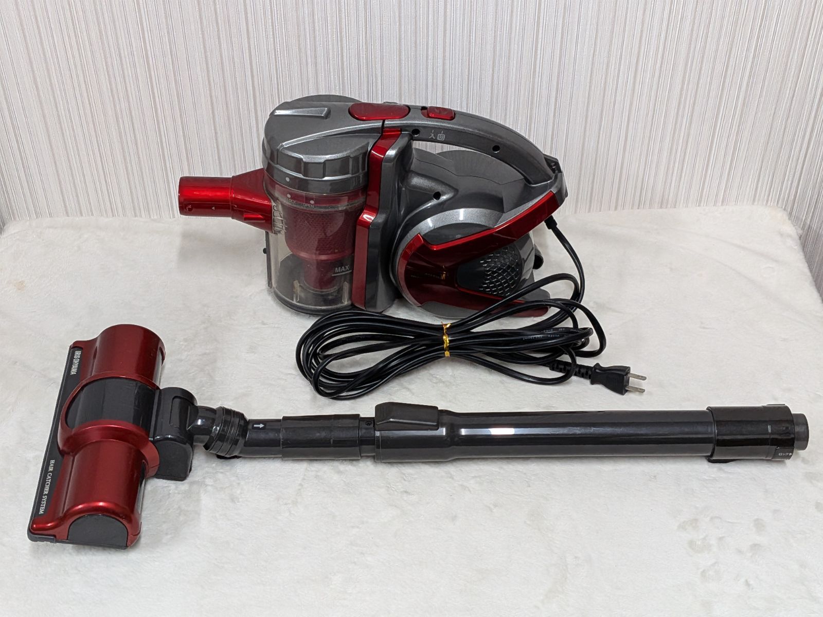 動作確認済】アイリスオーヤマ サイクロン 掃除機 IC-S55KF-R レッド