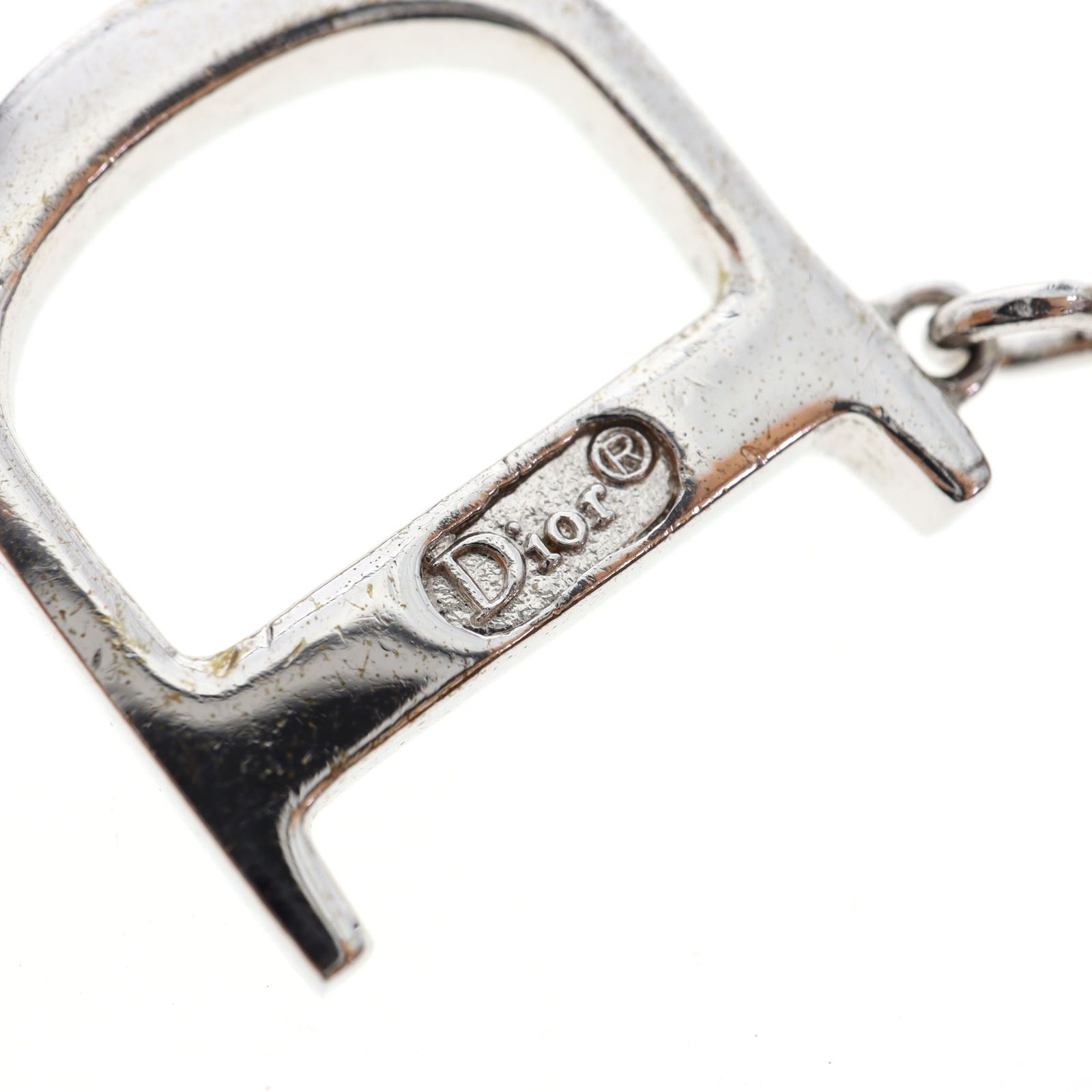 中古】Christian Dior クリスチャンディオール CDロゴラインストーン