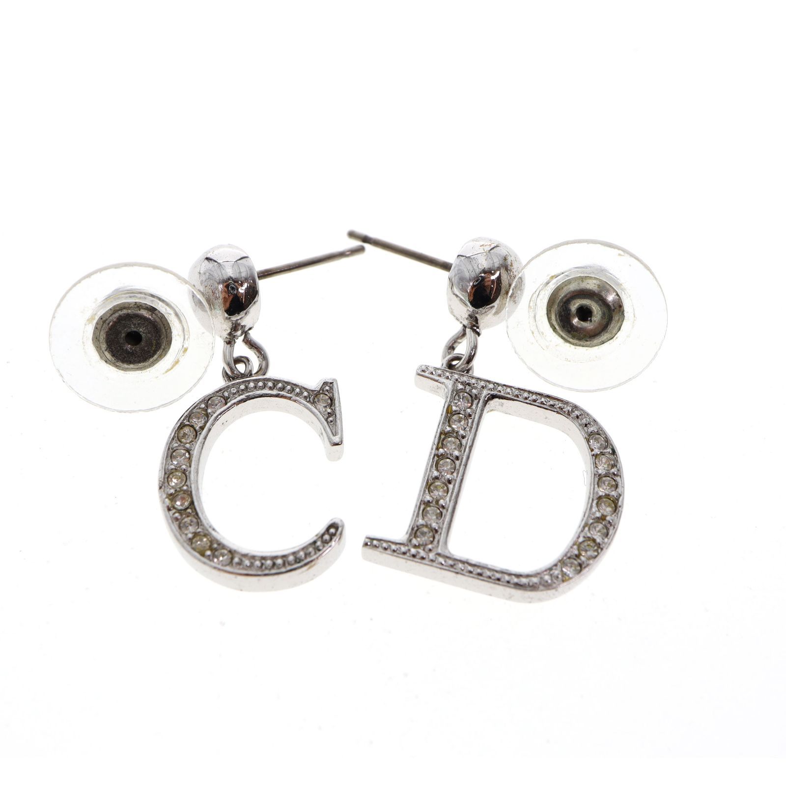 中古】Christian Dior クリスチャンディオール CDロゴラインストーン