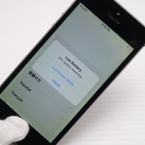超美品 SIMフリー iPhoneSE 16GB スペースグレイ 即日発送 スマホ