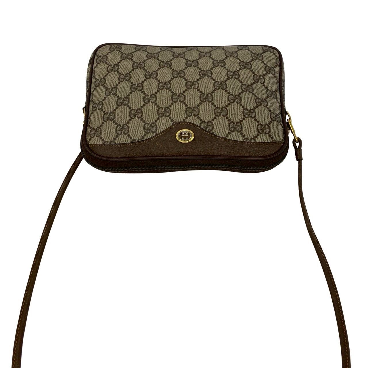 極 美品 GUCCI グッチ オールドグッチ ヴィンテージ GG ロゴ 柄 レザー
