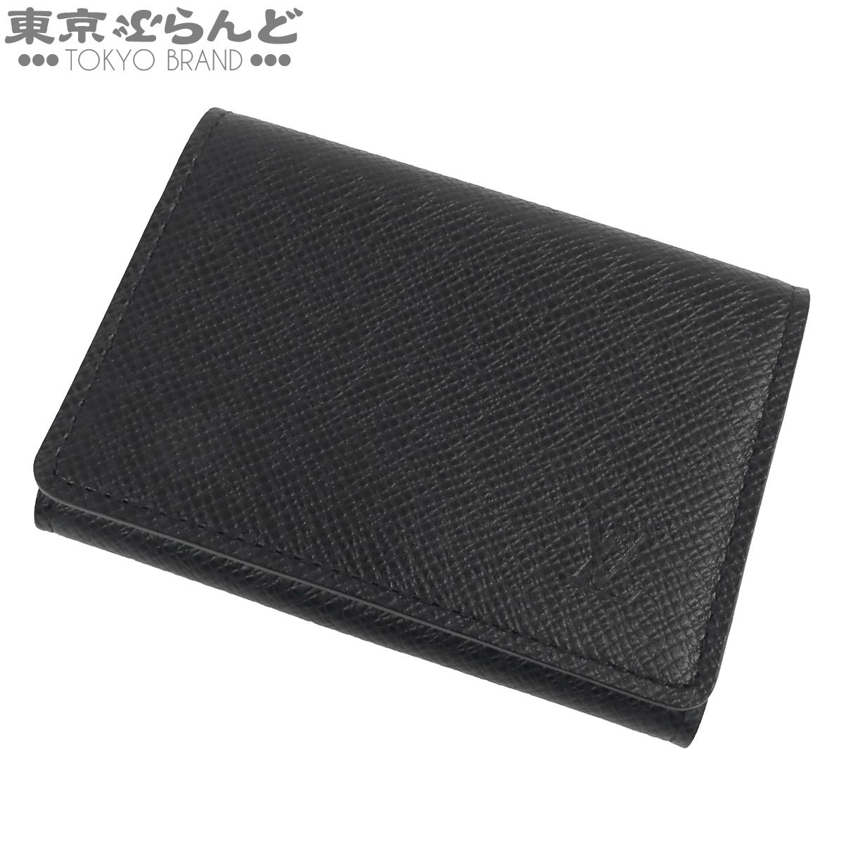 ルイヴィトン LOUIS VUITTON アンヴェロップ カルト ドゥ ヴィジット NM M64595 ブラック タイガ カードケース イニシャル入り 名刺入れ メンズ 101866391