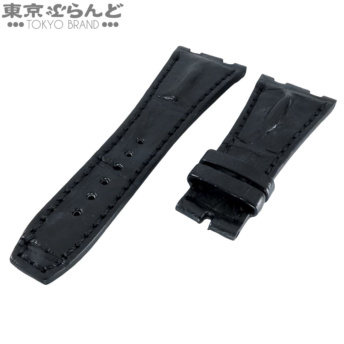 オーデマ・ピゲ AUDEMARS PIGUET 純正レザーベルト ブラック アリゲーターレザー 28mm 替え ロイヤルオーク 腕時計小物 メンズ 101875135