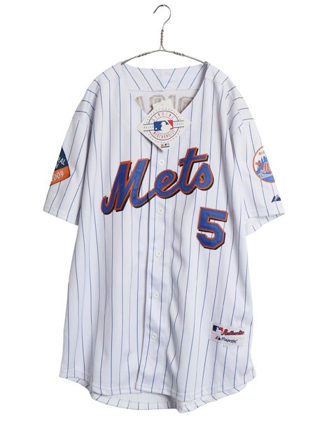 【お得なクーポン配布中!】 デッドストック メッツ ベースボール シャツ メンズ XXXL 程 MLB オフィシャル マジェスティック 大リーグ ユニフォーム 野球 大きいサイズ