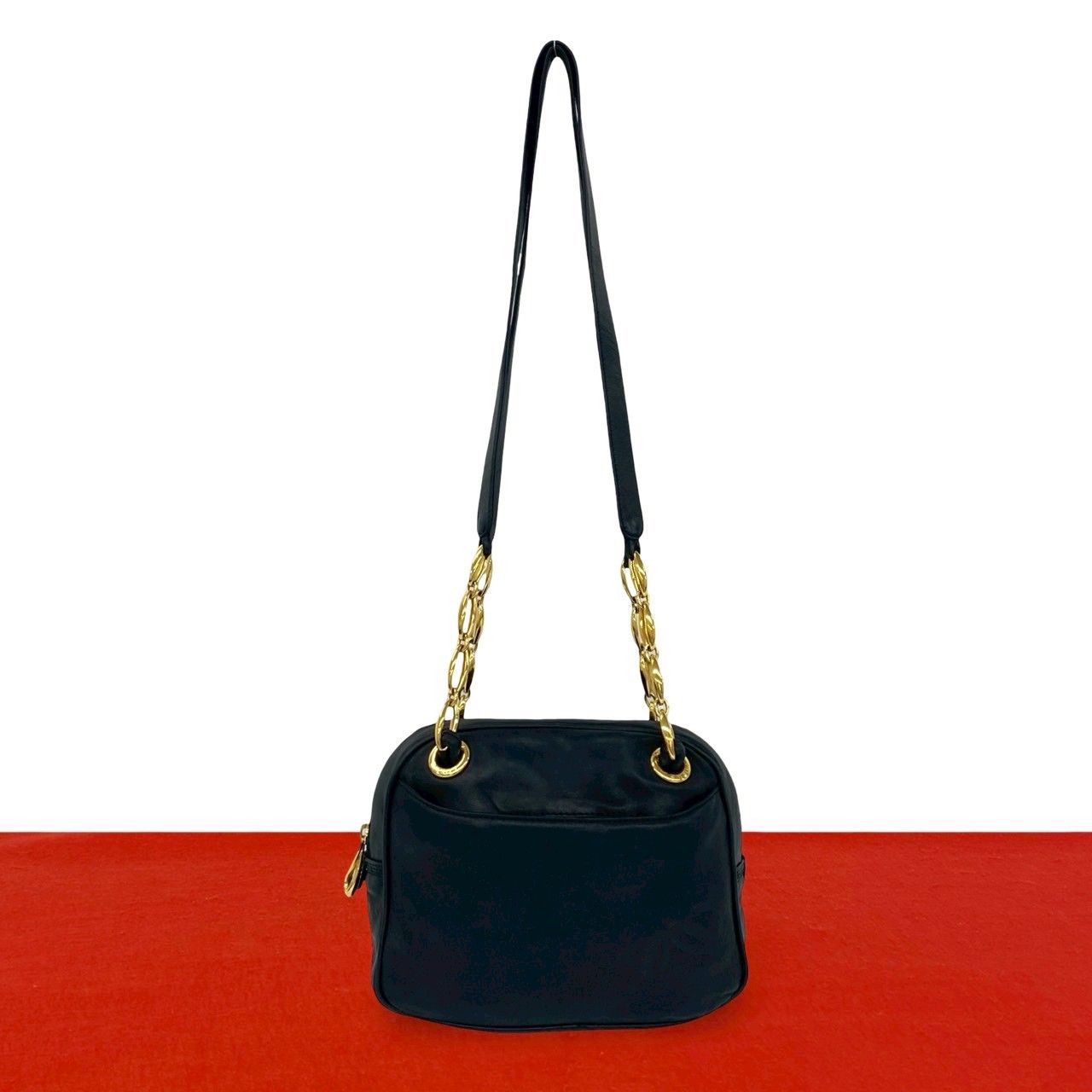 極 美品 LOEWE ロエベ ヴィンテージ アナグラム ロゴ 金具 ナッパ