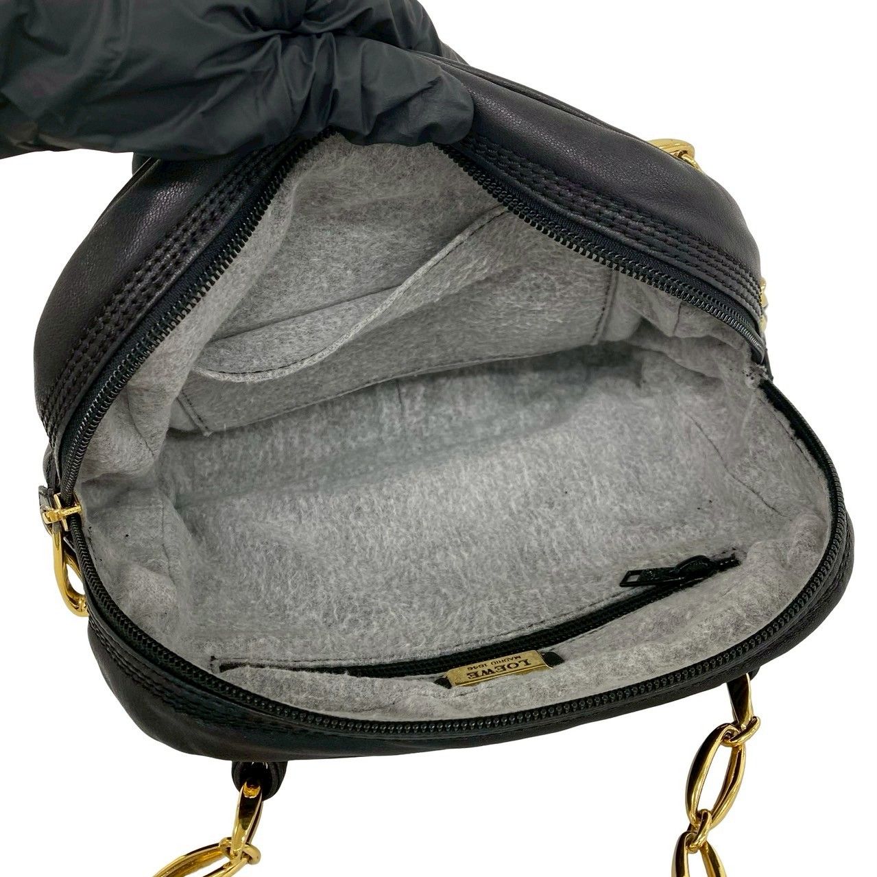 極 美品 LOEWE ロエベ ヴィンテージ アナグラム ロゴ 金具 ナッパ