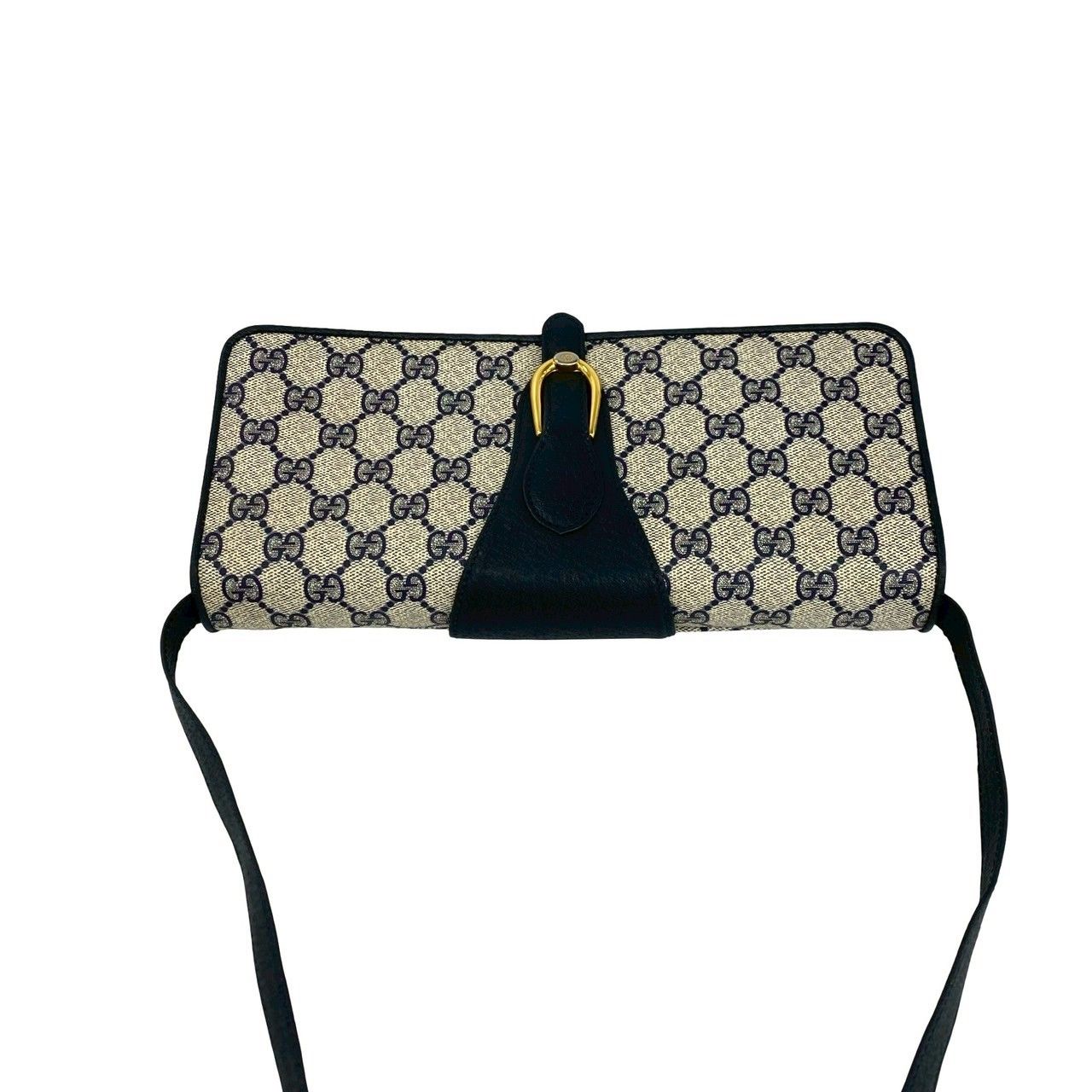 極 美品 GUCCI グッチ オールドグッチ GG ロゴ 柄 金具 レザー 本革
