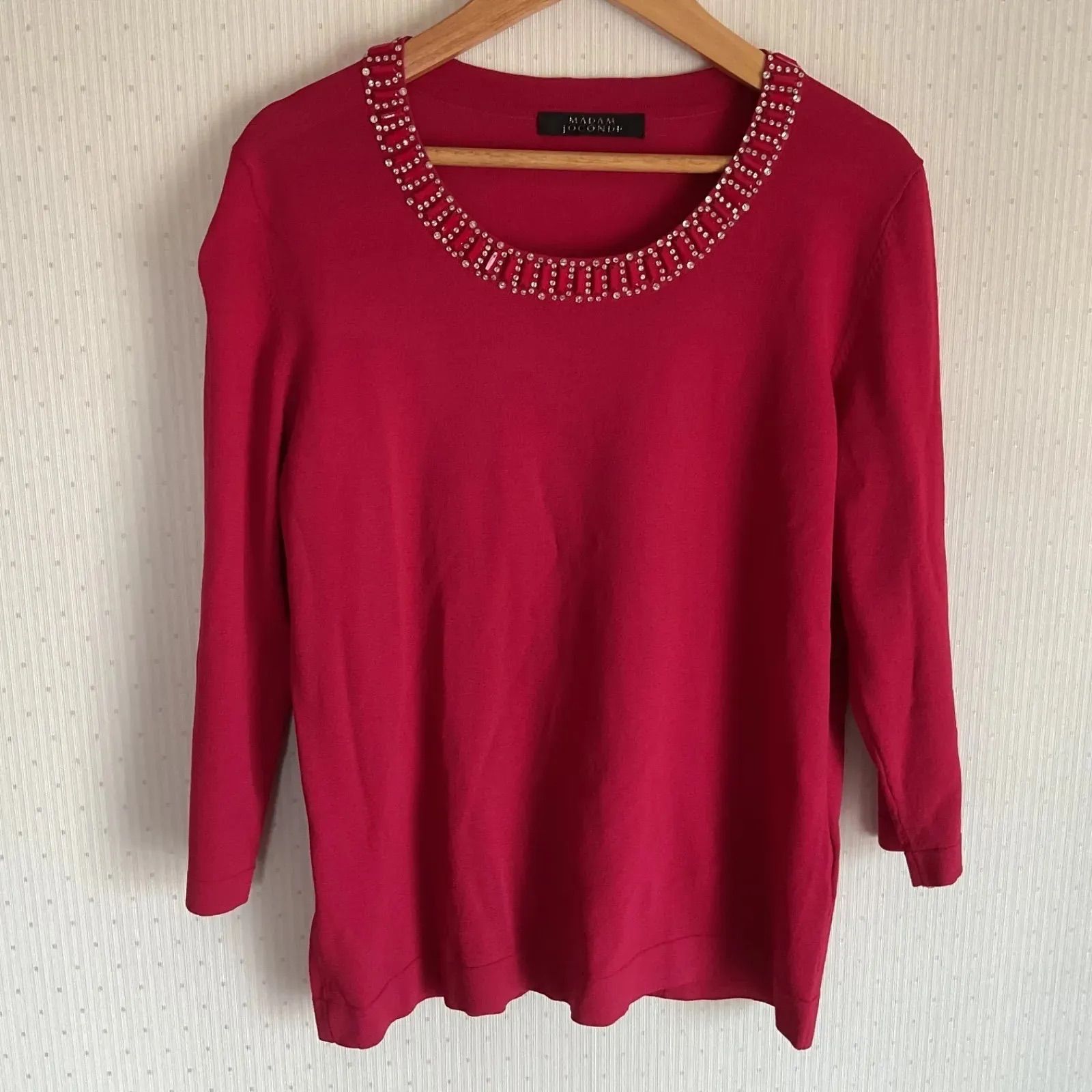 M　マダムジョコンダ　トップス ビジュー 】マダムジョコンダ MADAM JOCONDE ニット トップス