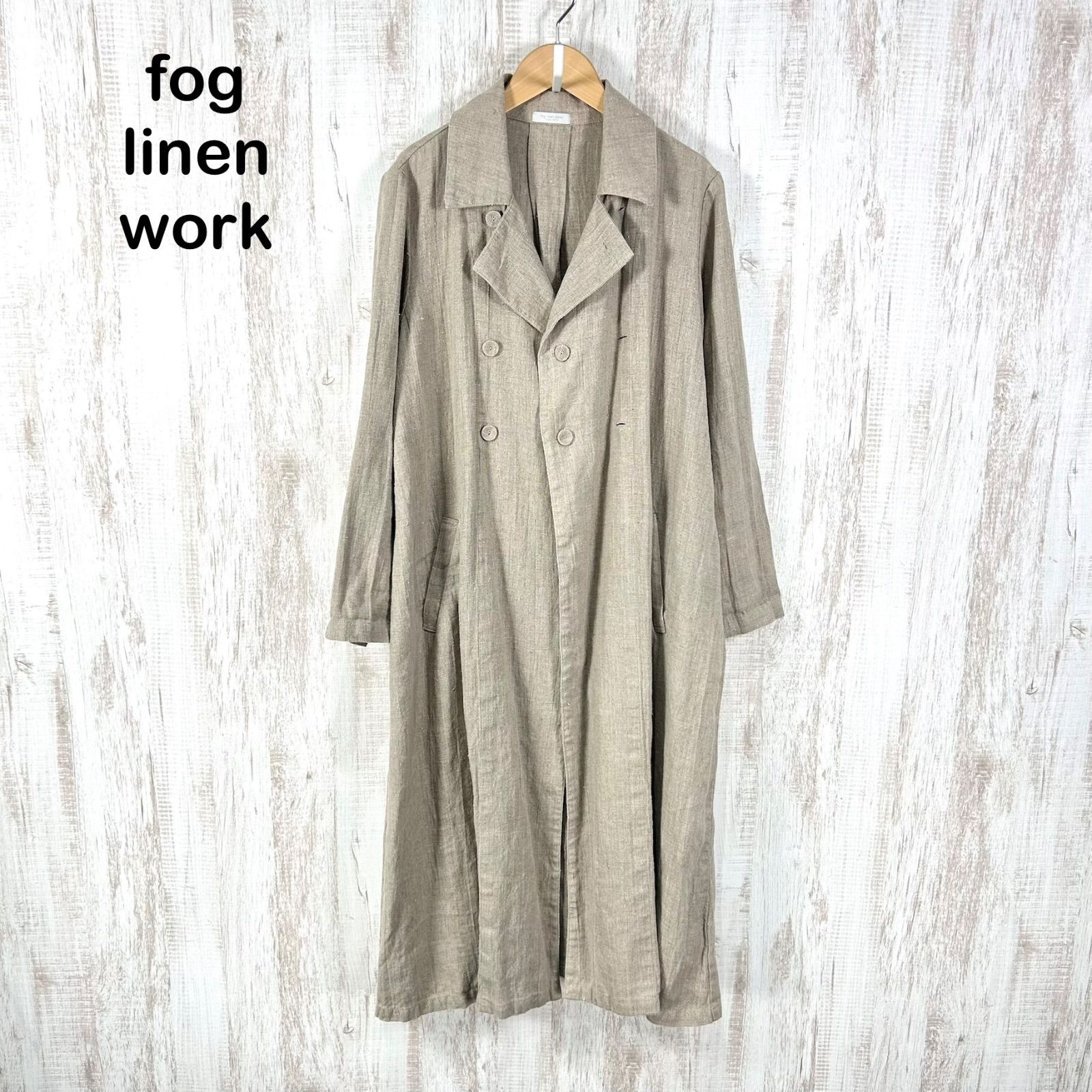 fog linen work フォグリネンワーク リネン100% ダブルボタン ロング