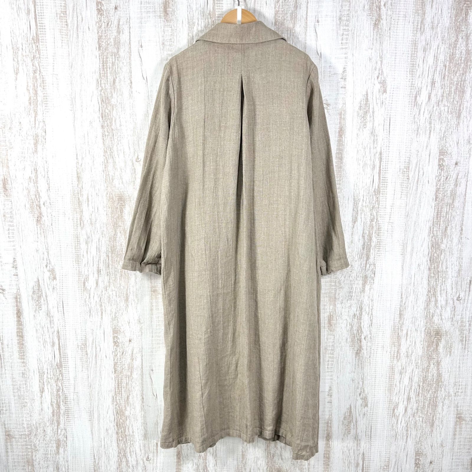 fog linen work フォグリネンワーク リネン100% ダブルボタン ロング