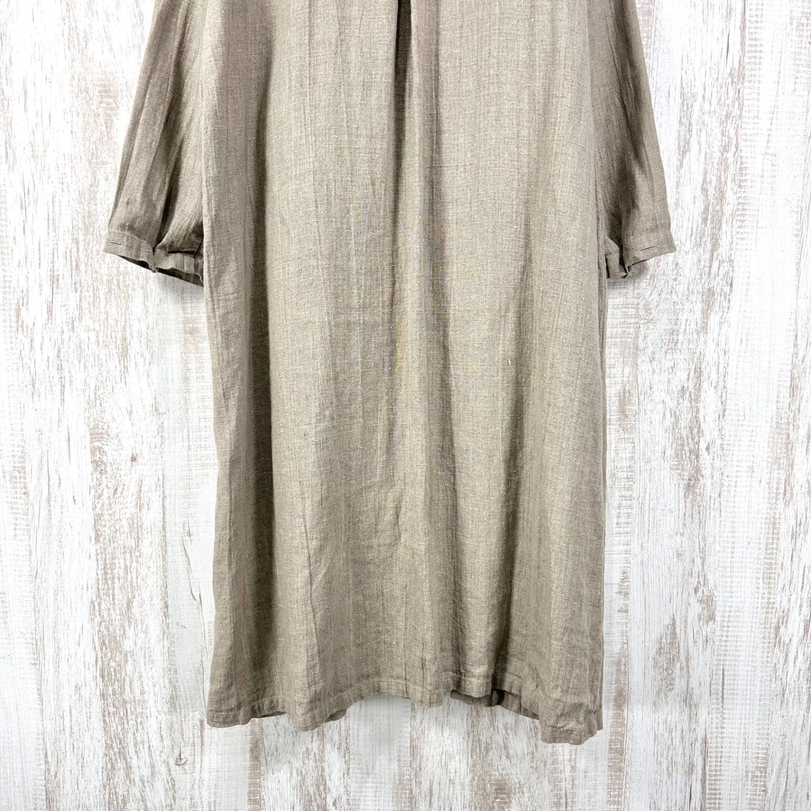 fog linen work フォグリネンワーク リネン100% ダブルボタン ロング