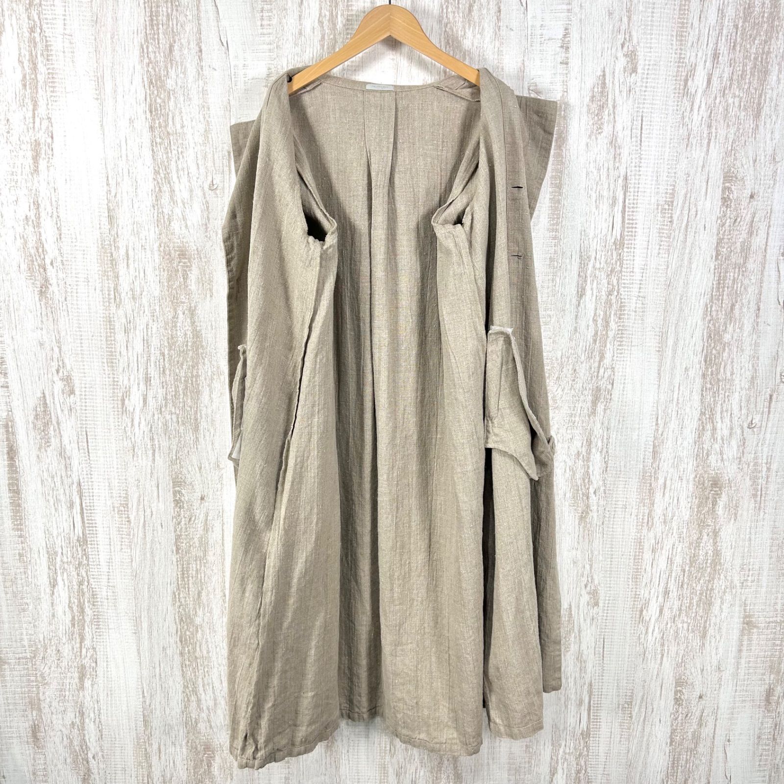 fog linen work フォグリネンワーク リネン100% ダブルボタン ロング