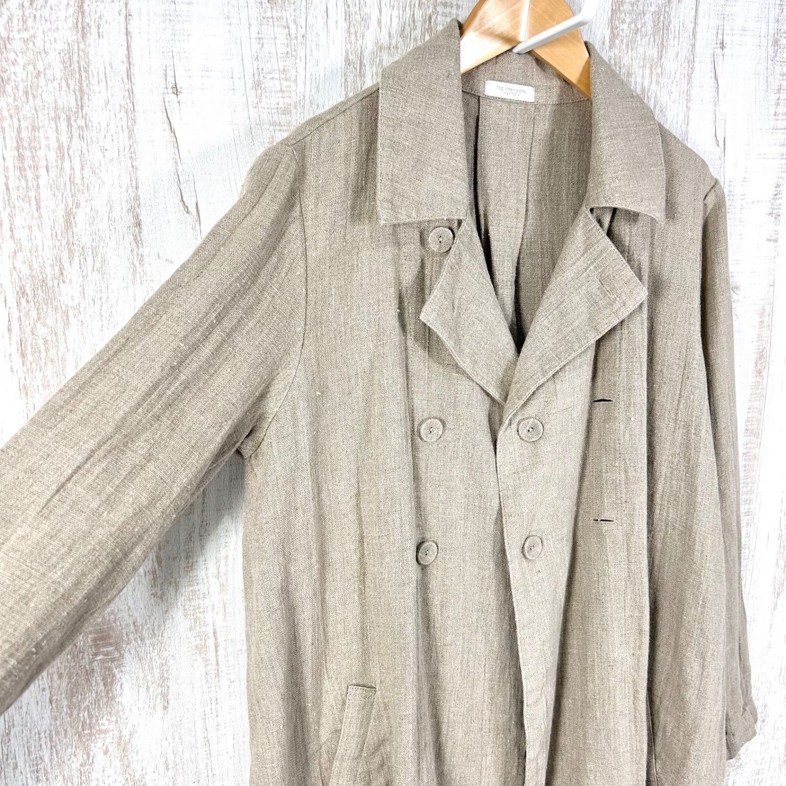 fog linen work フォグリネンワーク リネン100% ダブルボタン ロング