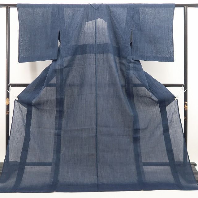 新品・小千谷縮】麻 洗える夏着物 仕付け糸付 tomihisa“風を纏い涼を