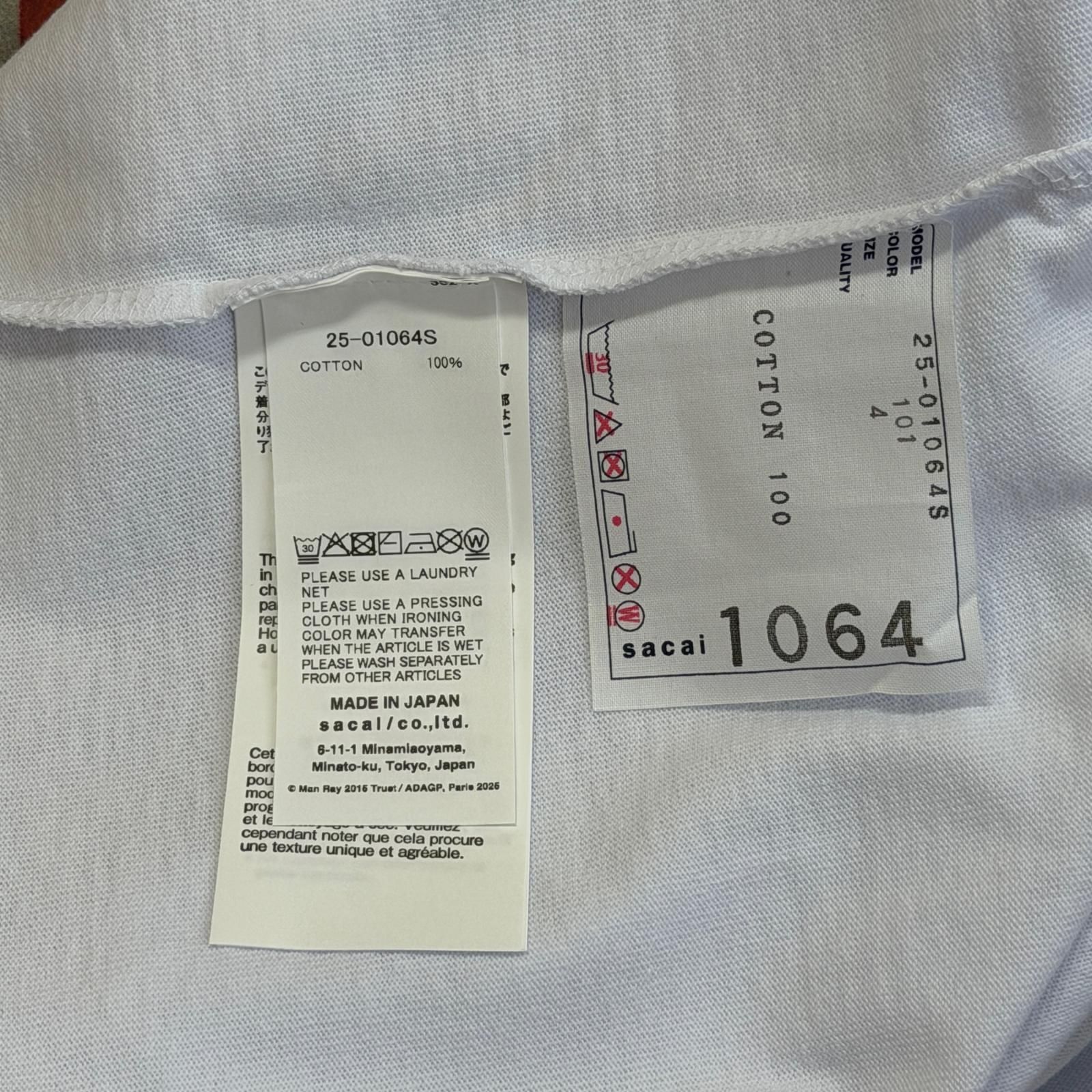 未使用 sacai 25AW MAN RAYTシャツ マンレイ 半袖カットソー サカイ 25 