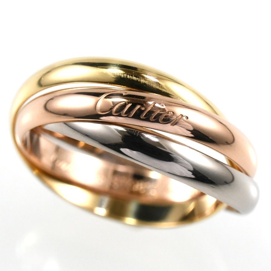Cartier カルティエ　トリニティリング　SM #55 Cartier カルティエ トリニティリング SM K18 スリーカラー SIZE:55