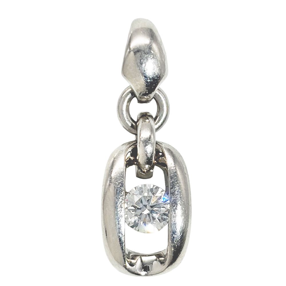 ベリテ ペンダントトップ ダイヤモンド 0.373ct Pt900 3.5g 一粒 プラチナ レディース【中古】