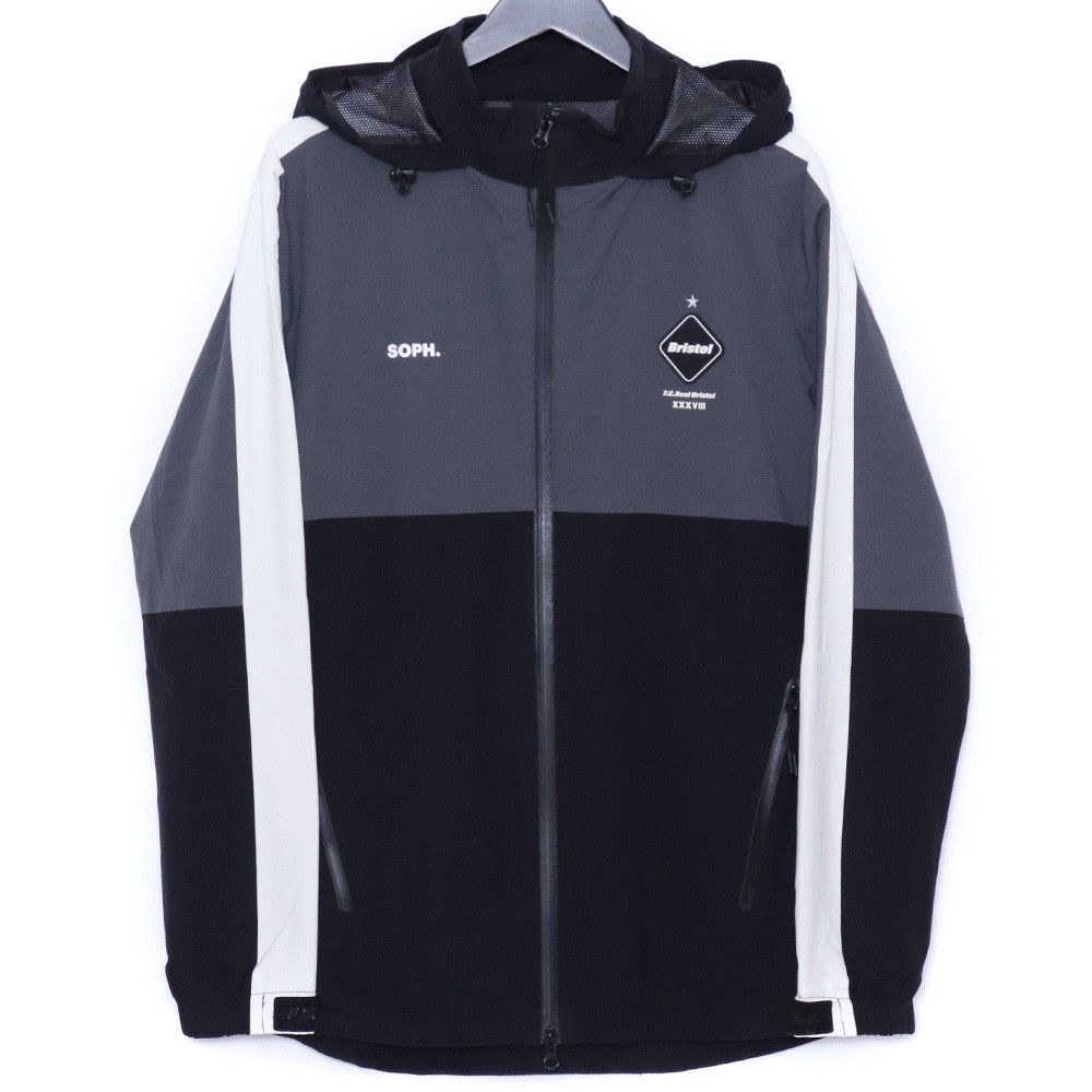 F.C.REAL BRISTOL ウォームアップナイロンジャケット Mサイズ グレー ブラック FCRB-178000 8,502円